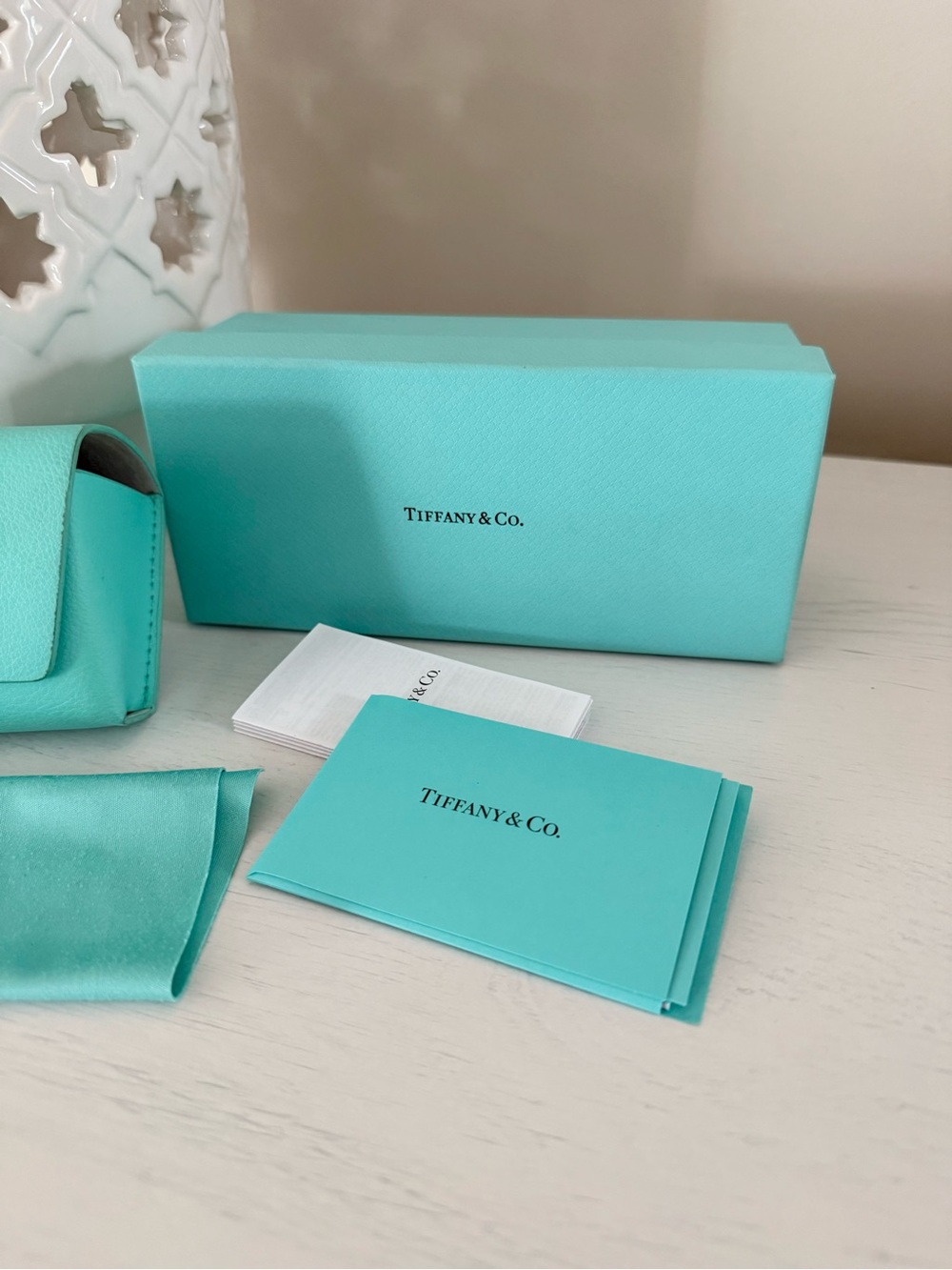 Tiffany Sunglass Case, Box and Cloth Set - Picture 2 of 6
